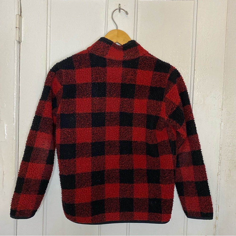 Amazon Essentials size girl’s L : holiday Sherpa fleece plaid fall winter jacket - Picture 3 of 8